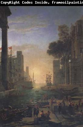 Claude Lorrain Port of Ostia with the Embarkation of St Paula (mk17)